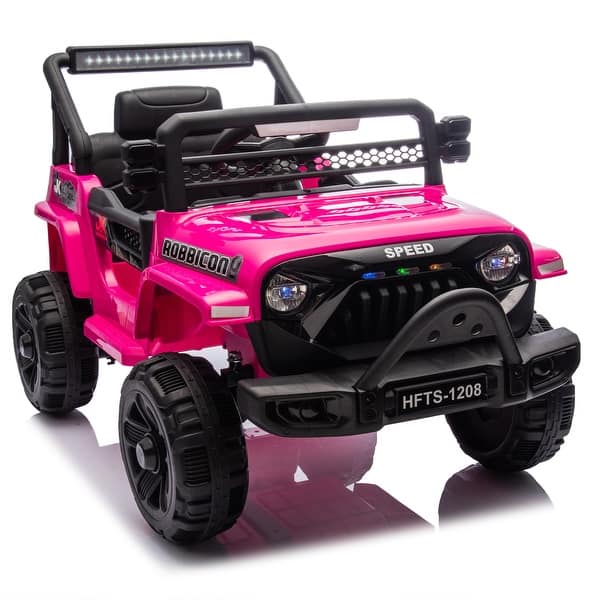 slide 2 of 100, Remote Control 12V Kids Ride-On Truck, Bluetooth, LED Lights, MP3, Ages 3+