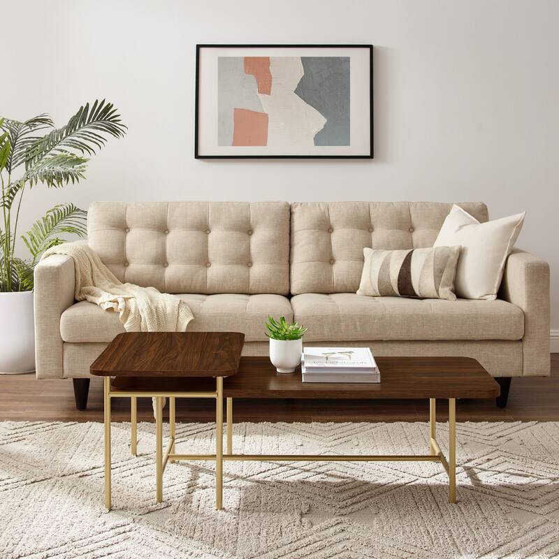 Middlebrook Contemporary Nesting Coffee Table - Dark Walnut/Gold