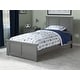 preview thumbnail 1 of 6, AFI Madison Twin XL Foundation Bed with Matching Footboard & Charging Station in Grey Grey - Twin XL