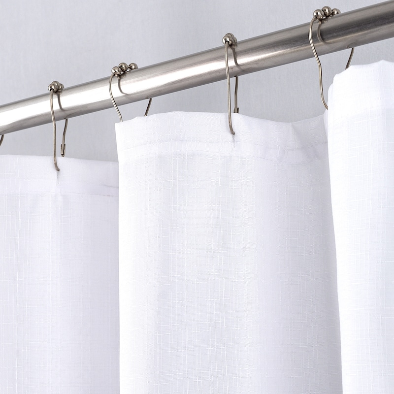 Seashells Coastal Embroidered Shower Curtain