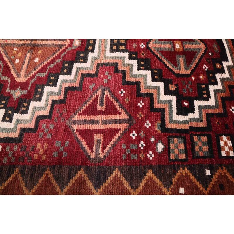 ECARPETGALLERY Hand-knotted Melis Vintage Burgundy Wool Rug - 4'7 x 6'0