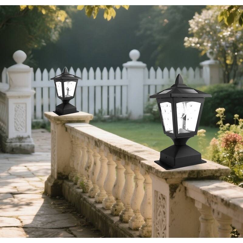Solar Post Cap Lights for 4x4 Wood Fence Outdoor LED Deck Lights Garden, Pathway, Yard, Patio Decor