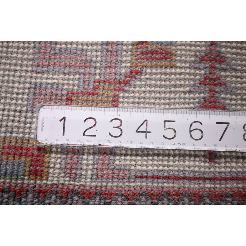 Light Blue Oushak Indian Area Rug Handmade Wool Carpet - 8'2"x 9'11"