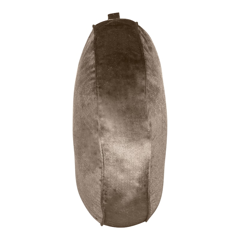 Edie At Home Velvet Round Decorative Throw Floor Pillow, Mushroom