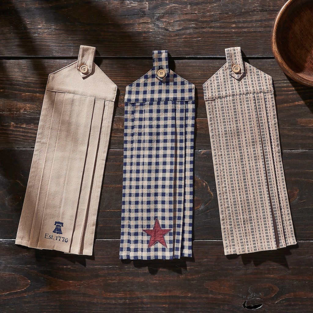 My Country Button Loop Tea Towel Set of 3