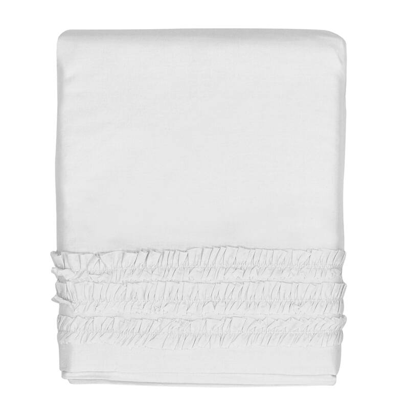 Hello Spud Emma Petite ruffle Crib skirt - 51" x 26" +15" Drop