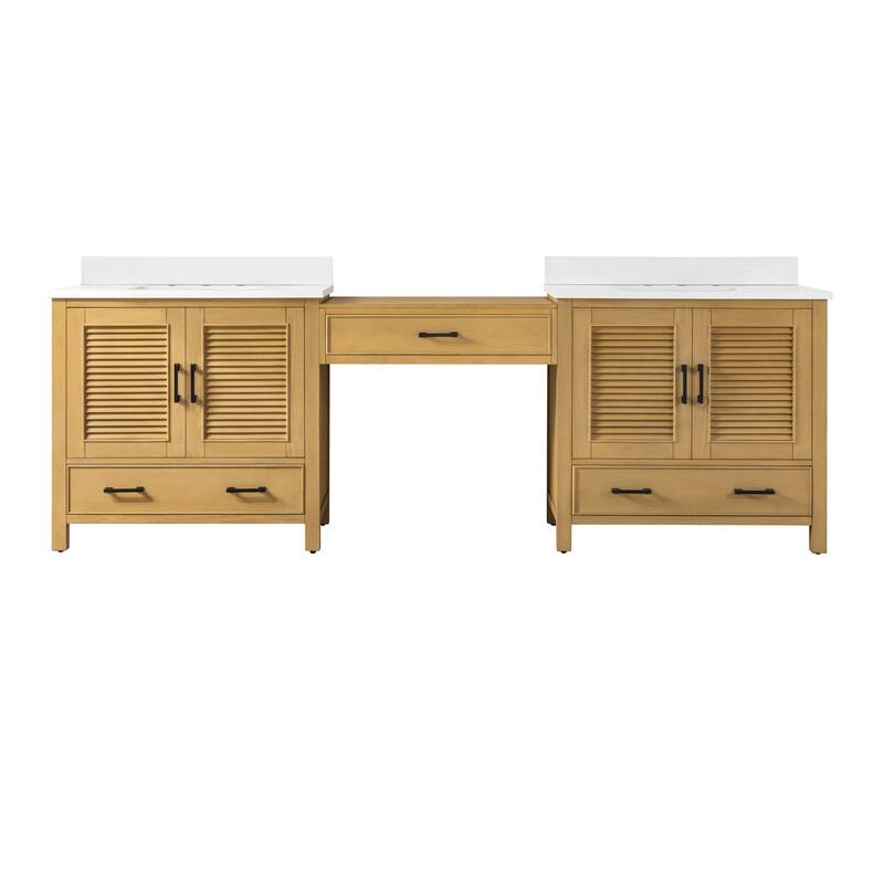 Estate 102" Double Sink Bathroom Vanity Modular Set