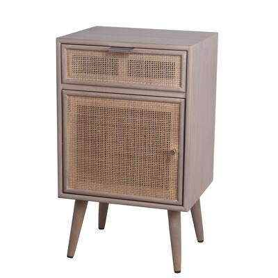 1 Drawer 1 Door Wash Wood Accent Chest