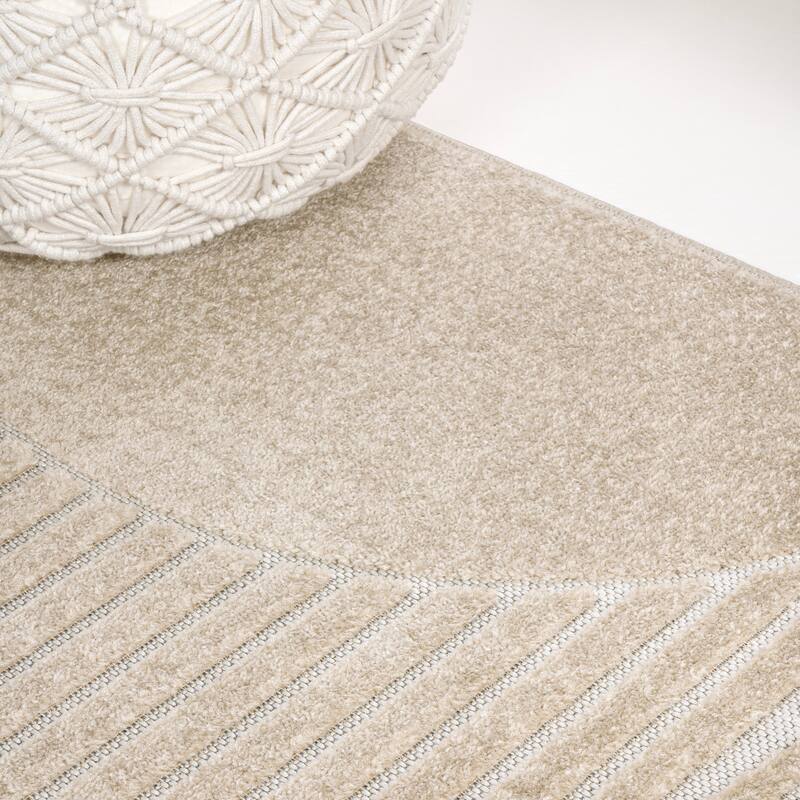 JONATHAN Y Dila Geometric Arch Scandi Striped Ivory/Cream Area Rug