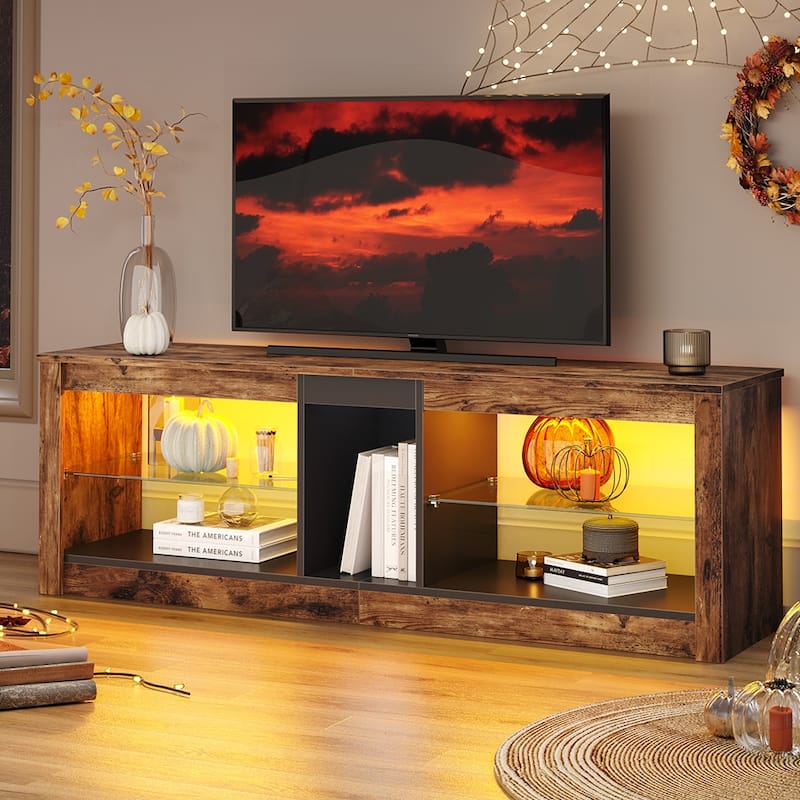 55 inch Entertainment Center LED TV Stand up to 65 Inch TVs for Living Room - 55 inches