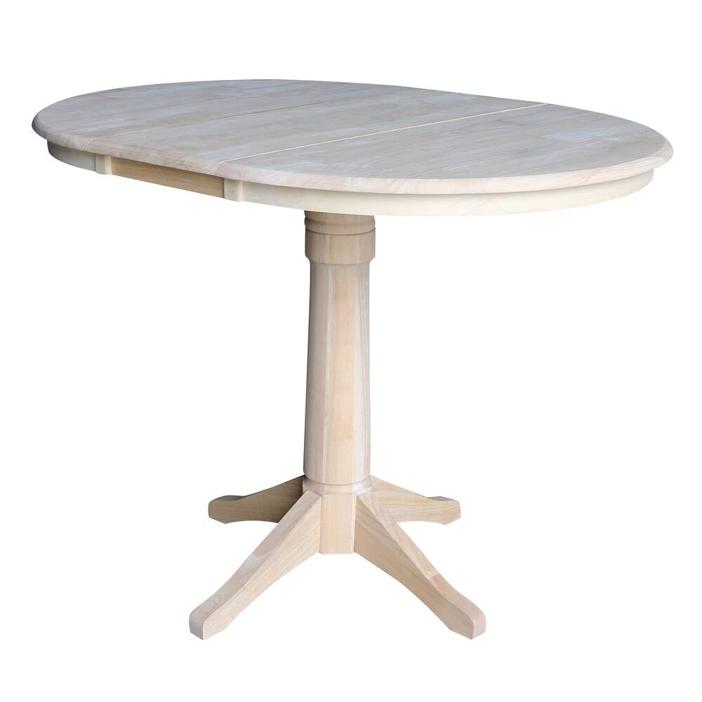 36" Round Top Pedestal Table w/12" Leaf