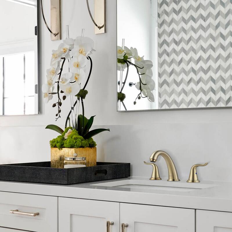 WOWOW Elegant Dual-Handle Bathroom Sink Faucet