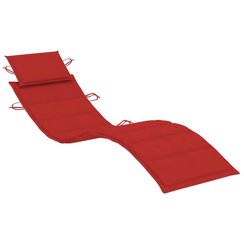 vidaXL Sun Loungers 2 pcs with Cushions Solid Acacia Wood - 72.4" x 21.7" x 25.2"