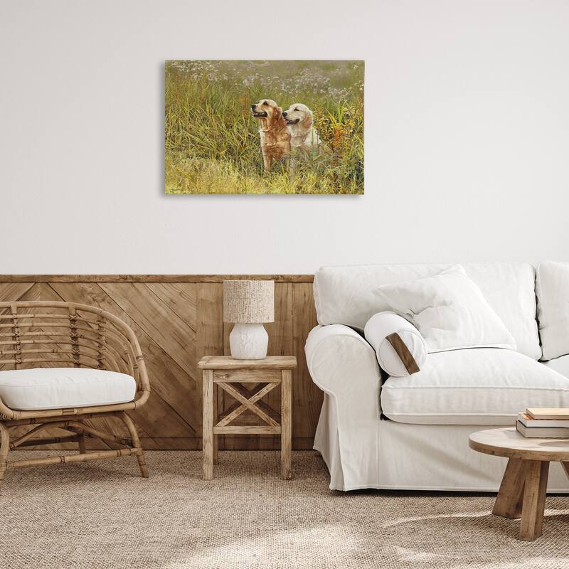 Stupell Happy Dogs Field Day Canvas Wall Art Design By Sueellen Ross