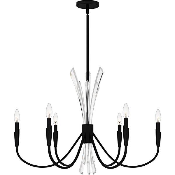 slide 2 of 9, Cecily 6-Light Matte Black Chandelier
