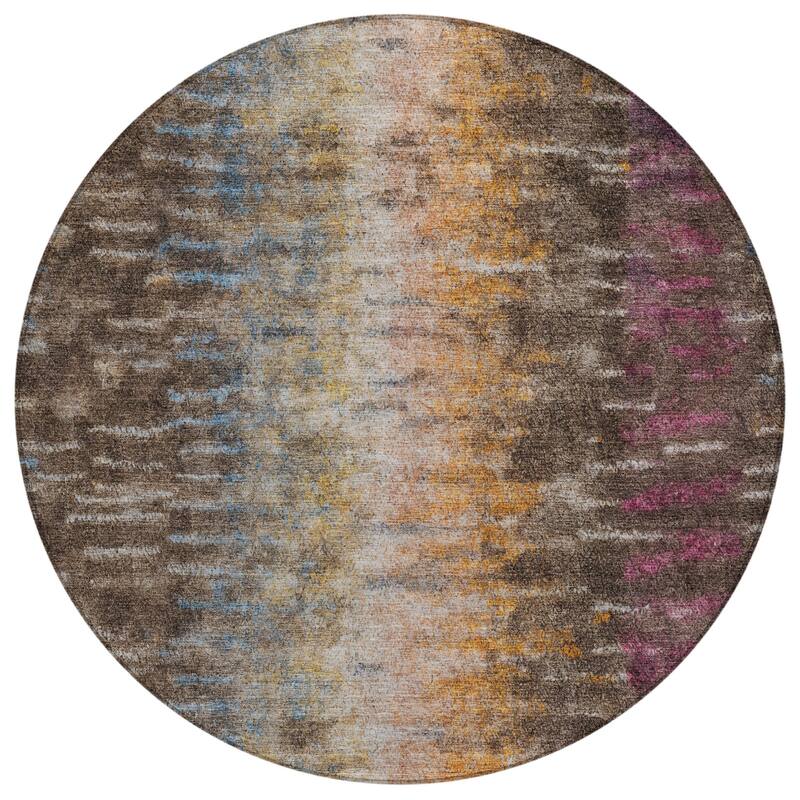 Machine Washable Indoor/ Outdoor Contemporary Ombre Chantille Rug