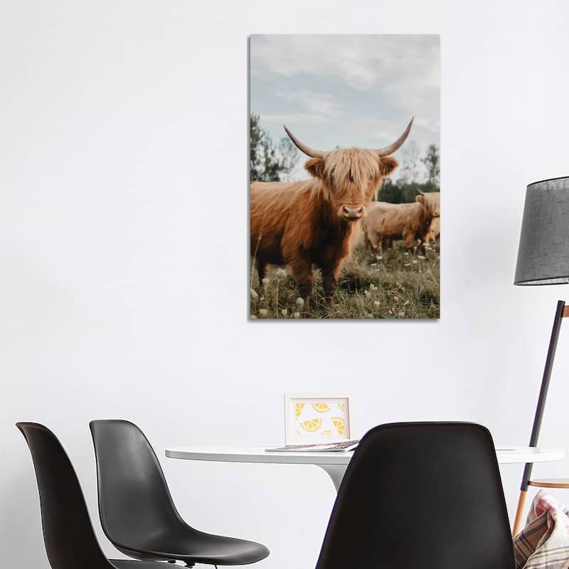 iCanvas "Highland Cow" by Chelsea Victoria Canvas Print - 40x26x1.5