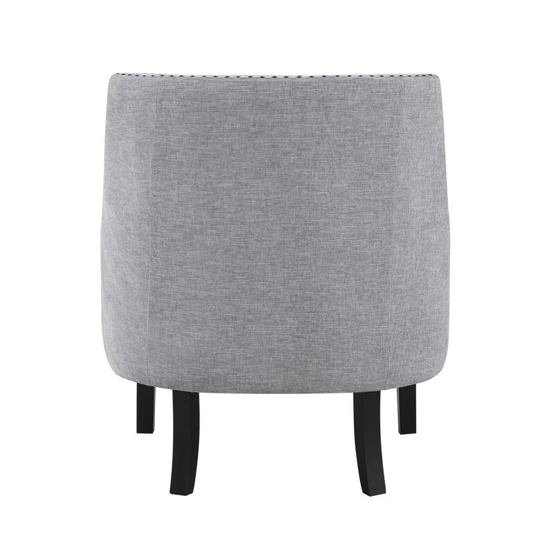 Modern Traditional Chenille Accent Chair with Nailhead Trim