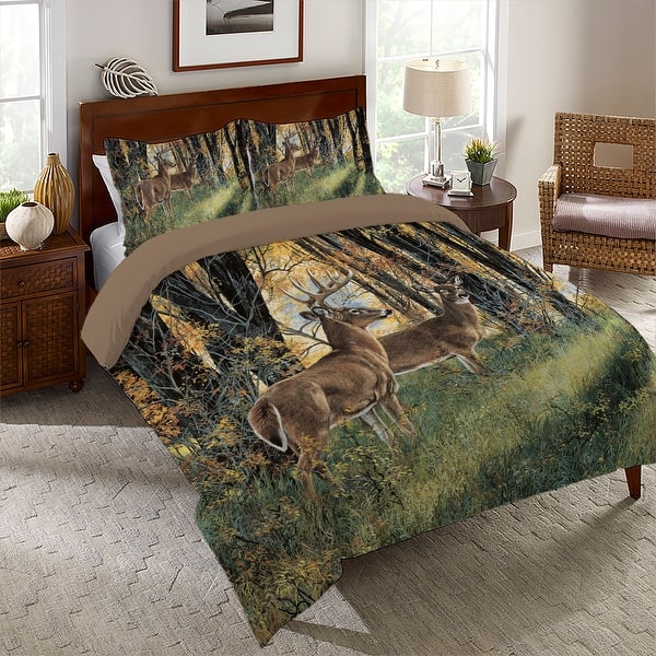 Deer In Autumn Light King Comforter Set - Overstock - 32184034