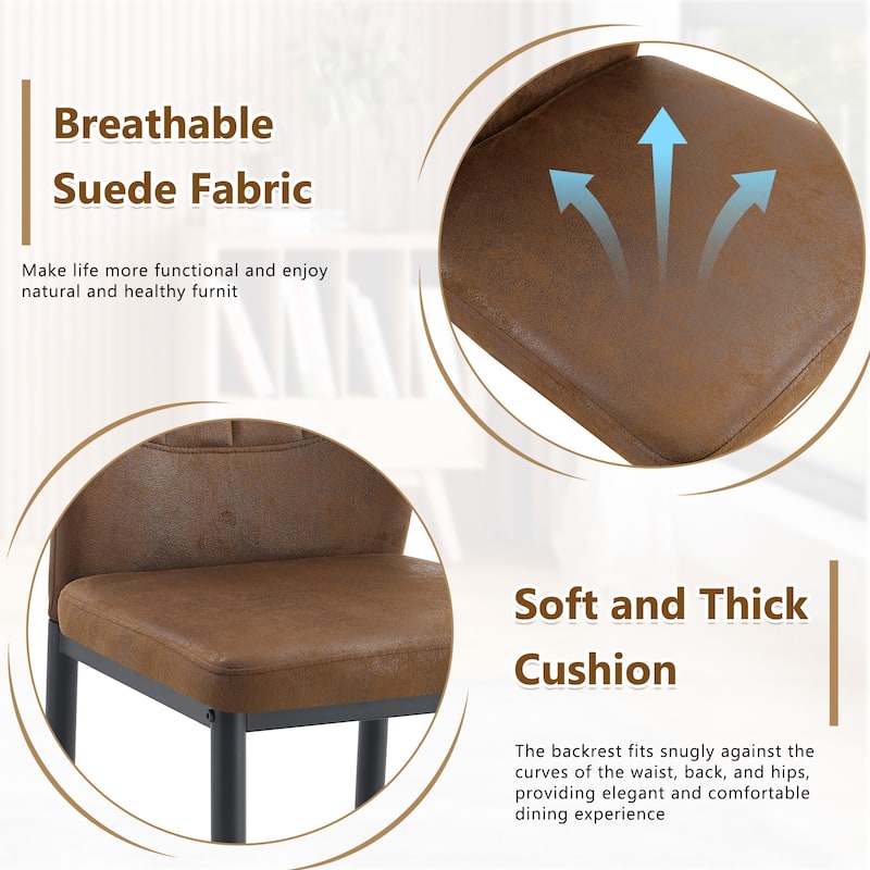 Dining Chair Reception Chair Accent Chair Set of 6 Office Chair Brown Kitchen Chair Meeting Room Chair