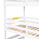 preview thumbnail 4 of 9, Twin Size Triple Bunk Bed with Storage Staircase, Separate Design, White