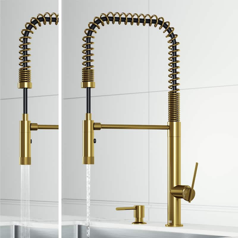 VIGO Sterling 23" H Single Handle Pull-Down Sprayer Kitchen Faucet