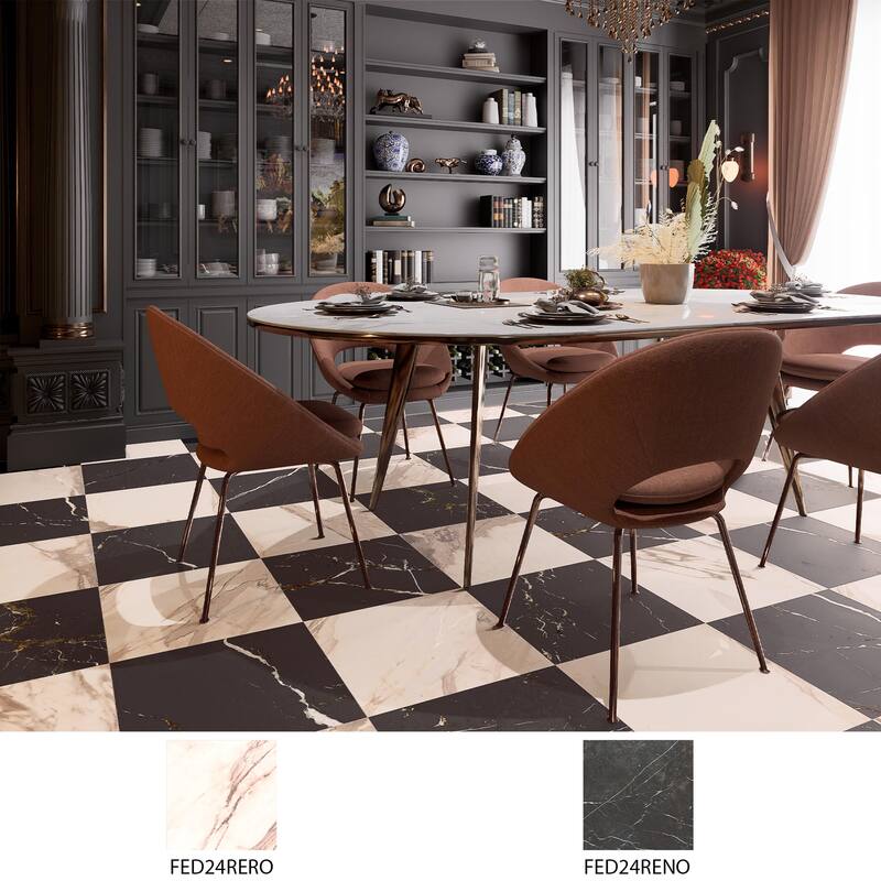 Merola Tile Reve Rose 23-1/2" x 23-1/2" Porcelain Floor and Wall Tile