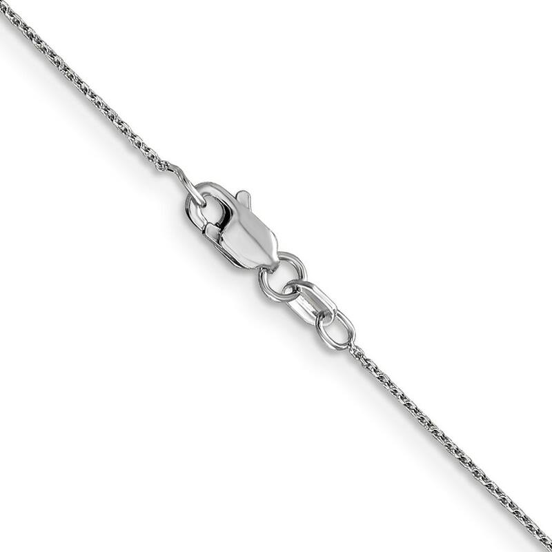 Curata 10k Yellow Gold Wg .80mm Diamond Cut Cable Chain Necklace (Lobster)