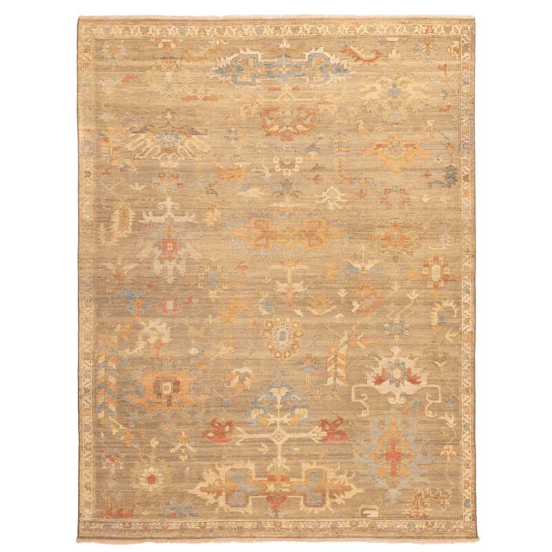 ECARPETGALLERY Hand-knotted Jules Serapi Taupe Wool Rug - 9'3 x 12'2