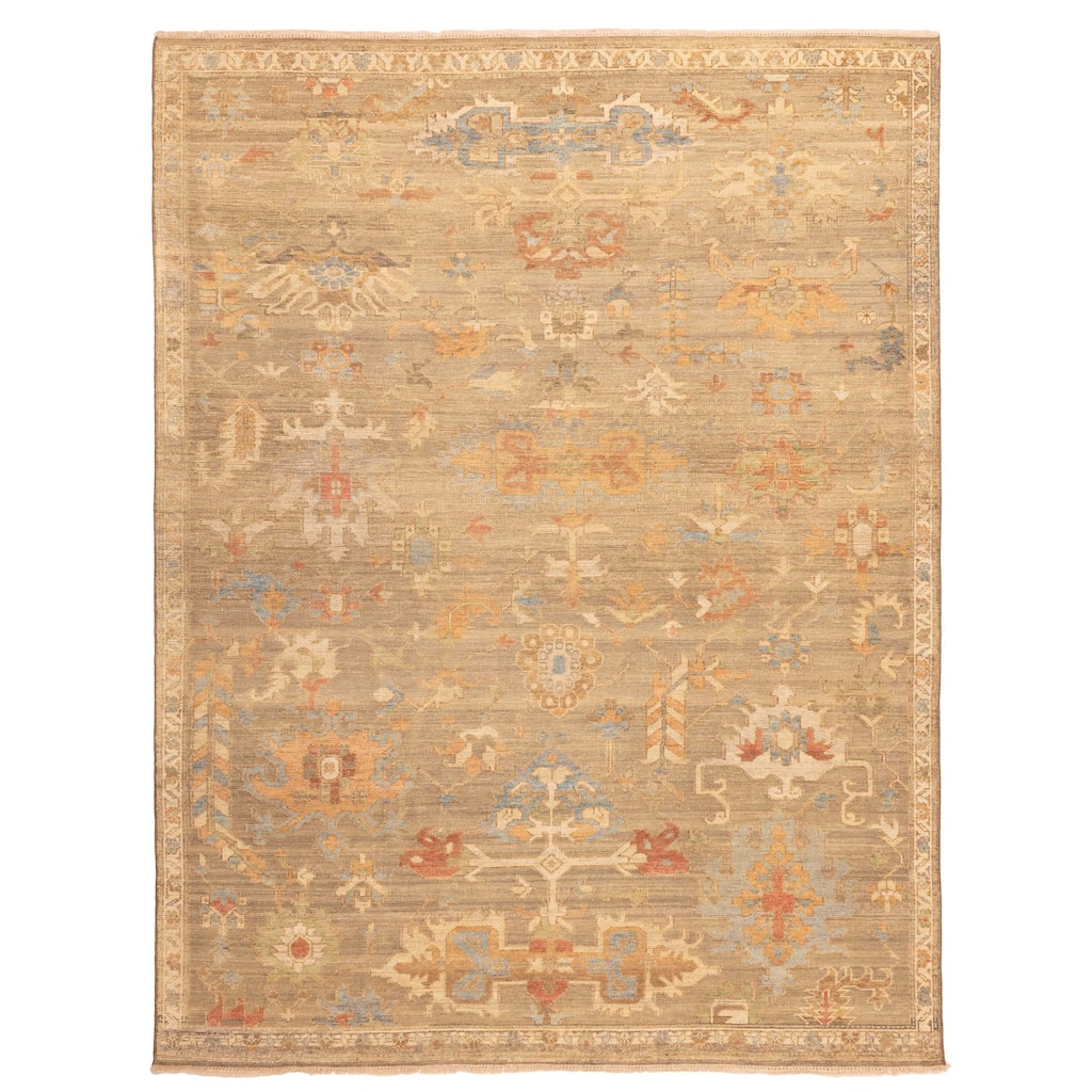 ECARPETGALLERY Hand-knotted Jules Serapi Taupe Wool Rug - 9'3 x 12'2