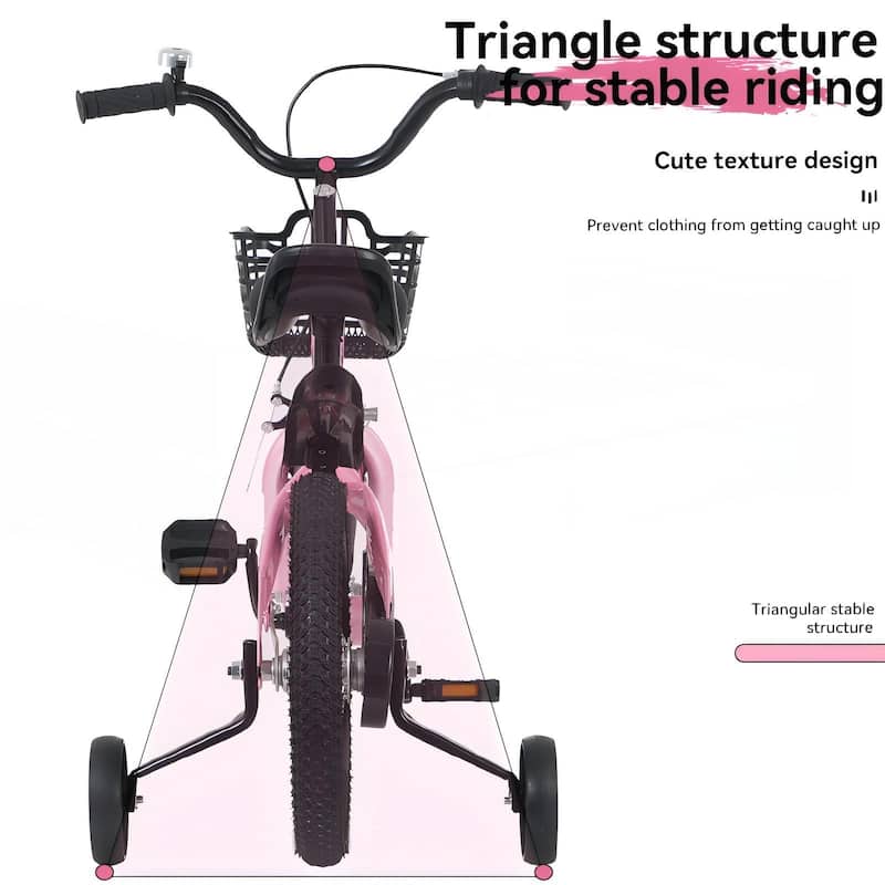16 inch sporty kids bike with training wheels