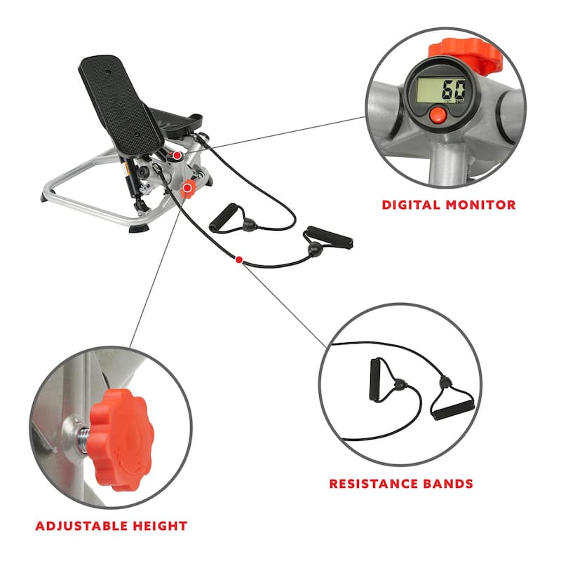 Sunny Health & Fitness Total Body Advanced Stepper Machine -