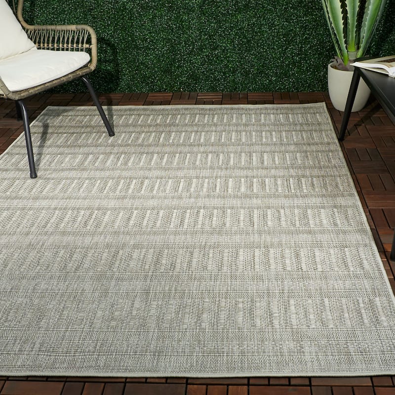 Jarrett Flatweave Stripe Indoor/Outdoor Area Rug