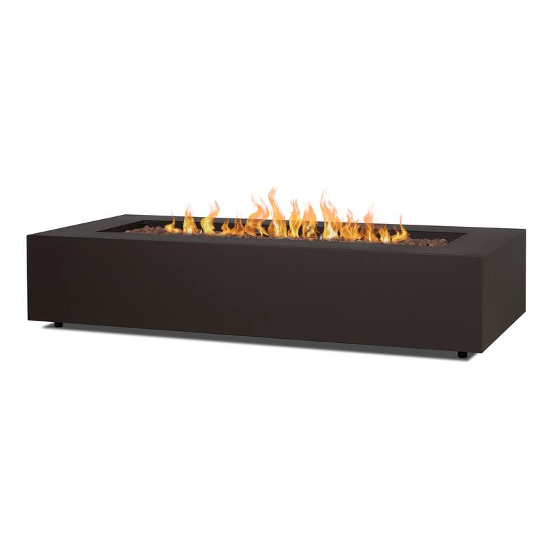 Aegean 70" Rectangle Fire Table Propane or Natural Gas by Real Flame