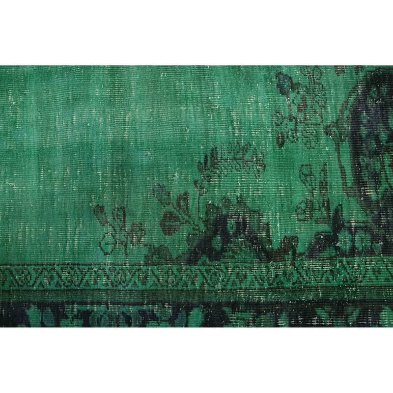 ECARPETGALLERY Hand-knotted Color Transition Green Wool Rug - 6'5 x 9'9