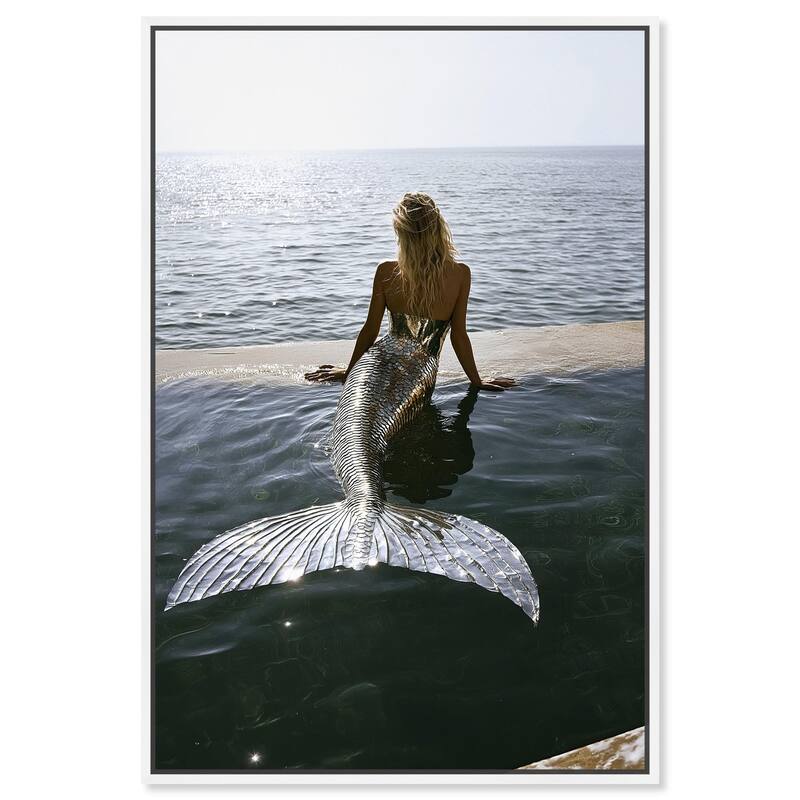 Mermaid Noon Canvas by Art Remedy - White - 16" x 24"