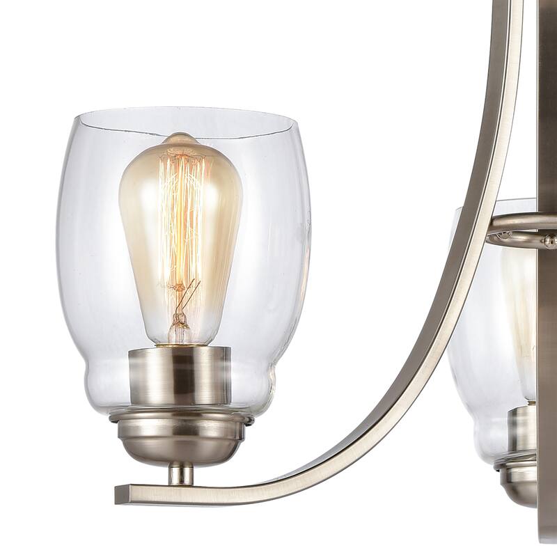 Calistoga 23-inch Wide 3-Light Chandelier in Brushed Nickel