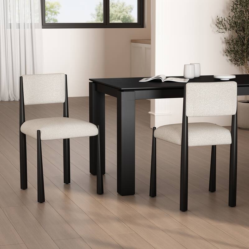 Manhattan Comfort Lennor Metal Boucle Side Chair Set of 2