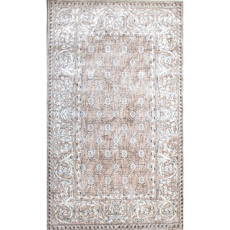 Bashian Felishia Beige Contemporary Area Rug