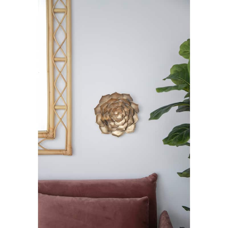 D10x1.4" Succulent Wall Plaque, 2 Piece