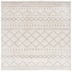 preview thumbnail 75 of 166, SAFAVIEH Arizona Shag Lotta Moroccan 1.2-inch Thick Rug 5'1" Square - Ivory/Beige - Square