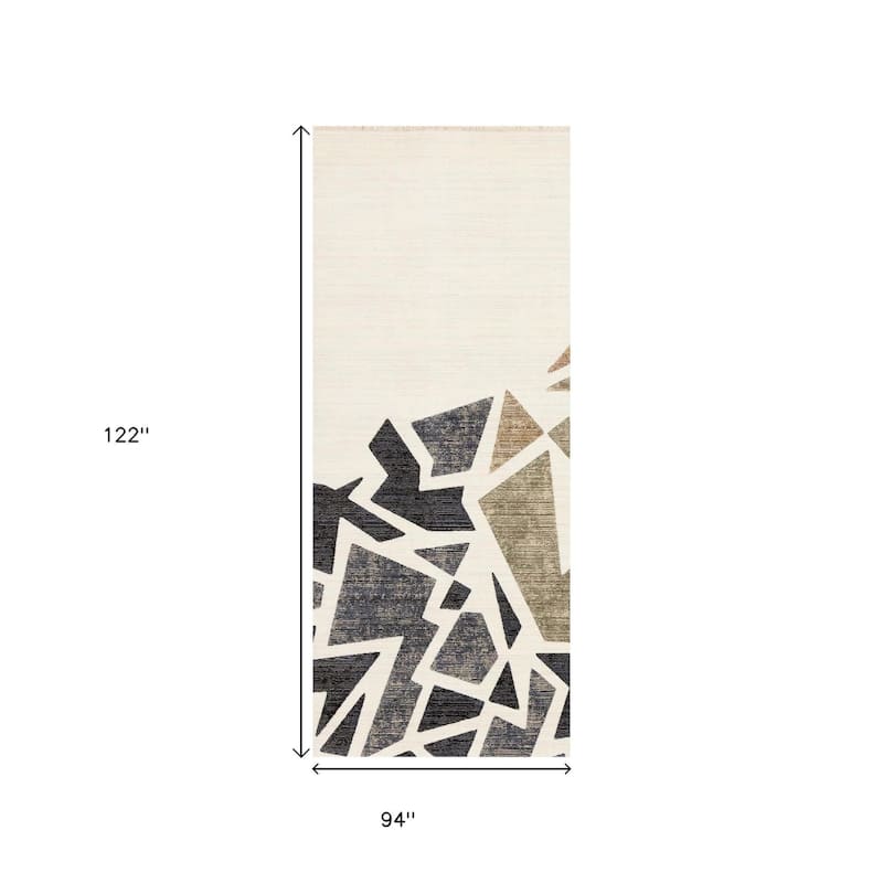 HomeRoots Abstract Modern Rectangle Area Rug - 8' X 10'