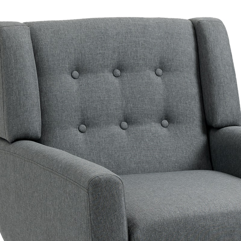 3-Piece Tufted Linen Armchair and Loveseat Set