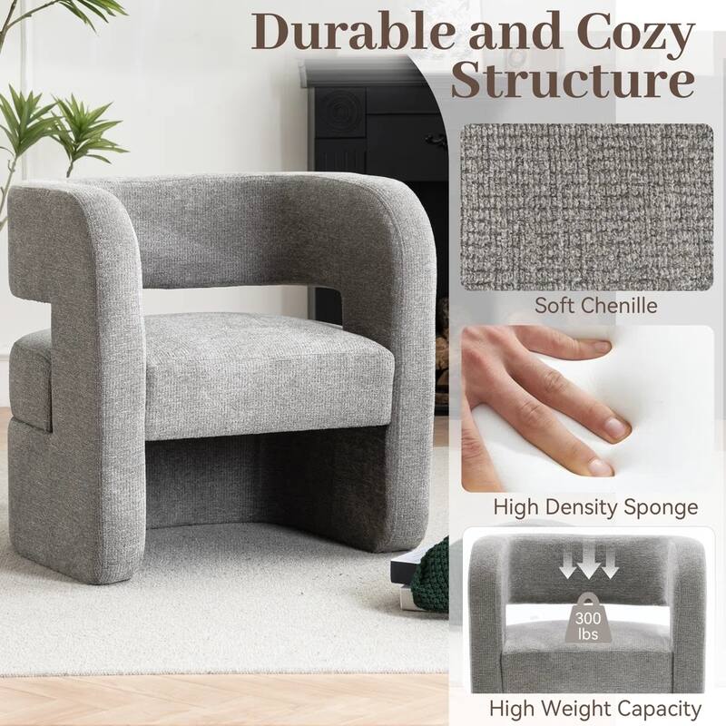 Full Assembled Upholstered Accent Chair For Living Room