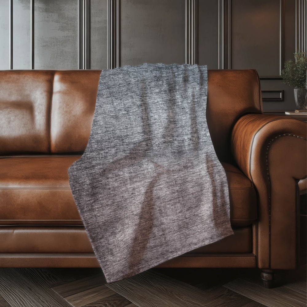 Premium Machine Washable Modern Ombre Sherpa Throw Blanket