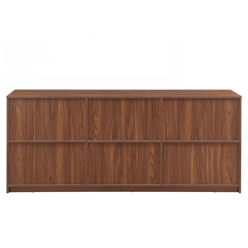 Modern Wavy Sideboard, Curved Contour Design Storage Cabinet