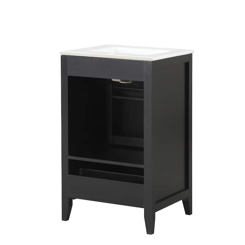 20" Bathroom Vanity with Sink, Bathroom Cabinet with Soft Closing Door, Storage Rack and A Drawer