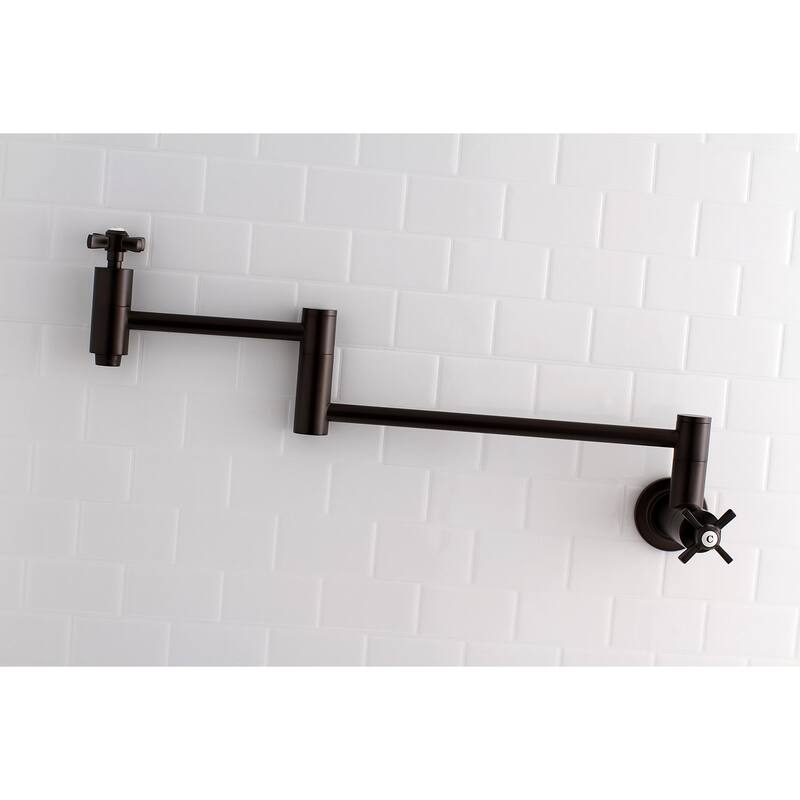 Kingston Brass Millennium Wall Mount Pot Filler Kitchen Faucet