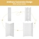 preview thumbnail 14 of 22, 4 Panel Pegboard Display Room Divider 5.6 FT Wooden Foldable Privacy Screen, Wood Room Divider