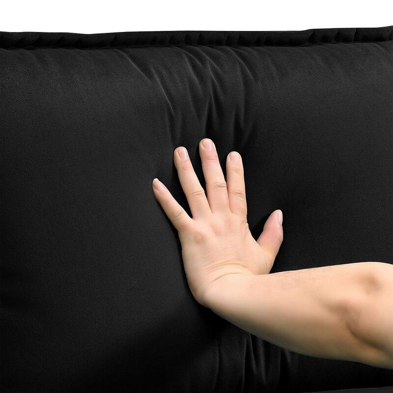 6-seat U-shaped Sectional Sofa, Sleeper Sectional with Waist Pillows for Living Room, Apartment